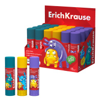 Клей-карандаш ErichKrause EasyStick Jolly Friends, 13г (в коробке-дисплее по 24 шт.)