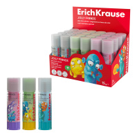 Клей-карандаш ErichKrause EasyStick Jolly Friends, 15г, цветной (в коробке-дисплее по 24 шт.)