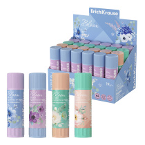 Клей-карандаш ErichKrause EasyStick Pastel Bloom, 19г, ассорти (в коробке-дисплее по 24 шт.)