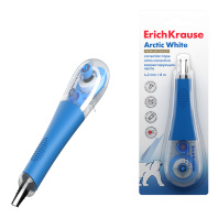 Корректирующая лента ErichKrause Arctic white, с резиновой вставкой, 4.2мм х 8м, голубой (в блистере по 1 шт.)