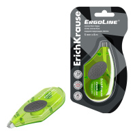 Корректирующая лента ErichKrause ErgoLine®, с резиновой вставкой, 5мм х 8м, салатовый (в блистере по 1 шт.)