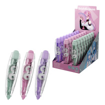 Корректирующая лента ErichKrause Spin Manga, с автоматической фиксацией аппликатора, 5мм х 6м, ассорти (в дисплее по 18 шт.)