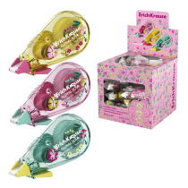 Корректирующая лента ErichKrause Floral Soul с печатью на корпусе, 5мм х 6м, ассорти (в дисплее по 24 шт.)