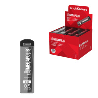 Грифели ErichKrause MEGAPOLIS Concept для механических карандашей 0.5 мм, HB (в футляре по 20 шт.)