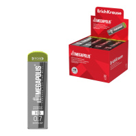 Грифели ErichKrause MEGAPOLIS Concept для механических карандашей 0.7 мм, HB (в футляре по 20 шт.)