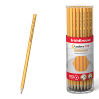 Чернографитный карандаш ErichKrause Amber, шестигранный , HB (в тубусе по 42 шт.)