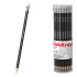 Чернографитный карандаш ErichKrause Jet Black, шестигранный , с ластиком, HB (в тубусе по 42 шт.)