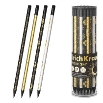 Чернографитный карандаш ErichKrause Magic Sky, трехгранный, с ластиком, HB (в тубусе по 42 шт.)