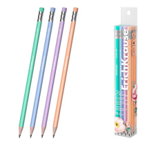 Набор из 12 чернографитных карандашей ErichKrause Pastel Bloom, трехгранных , с ластиком, HB (в пэт-боксе)