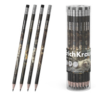 Чернографитный карандаш ErichKrause Big City Cats, трехгранный, с ластиком, НВ (в тубусе по 42 шт.)