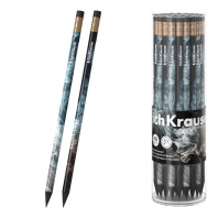 Чернографитный карандаш ErichKrause Fluid, круглый, с ластиком, НВ (в тубусе по 42 шт.)