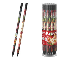 Чернографитный карандаш ErichKrause Folk Motives, круглый, с ластиком, HB (в тубусе по 42 шт.)