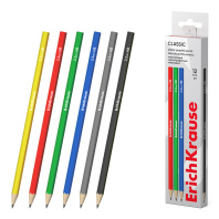 Чернографитный карандаш пластиковый ErichKrause Classic, шестигранный, HB (в коробке по 12 шт.)