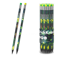 Чернографитный карандаш пластиковый ErichKrause Garden Pet, трехгранный, с ластиком, НВ (в тубусе по 42 шт.)