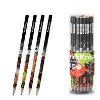 Чернографитный карандаш пластиковый ErichKrause Adrenaline Speed, круглый, НВ (в тубусе по 42 шт.)