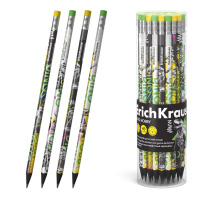 Чернографитный карандаш пластиковый ErichKrause Dino Hobby, трехгранный, с ластиком, НВ (в тубусе по 42 шт.)