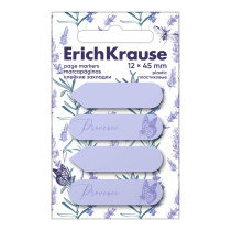 Клейкие закладки пластиковые ErichKrause Lavender, 12X45 мм, 80 листов