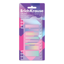 Клейкие закладки пластиковые ErichKrause Galaxy, 45Х10 мм, 45Х8 мм, 45Х5 мм, 45Х13 мм,45Х18 мм, 160 листов