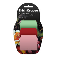 Клейкие закладки пластиковые ErichKrause Folk Motives, 45x38 мм, 30 листов, 3 цвета