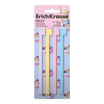 Клейкие закладки пластиковые ErichKrause Milky, 12x130 мм, 80 листов, 4 цвета