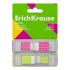 Клейкие закладки пластиковые ErichKrause Neon, 45x12 мм, 80 листов, 2 цвета (в диспенсере)