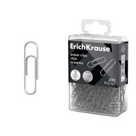 Скрепки металлические ErichKrause 28 мм (в пластиковой коробке по 200 шт.)