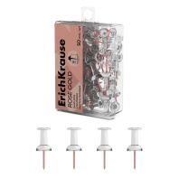 Кнопки силовые ErichKrause Розовое золото, прозрачные (в пластиковой коробке по 50 шт)