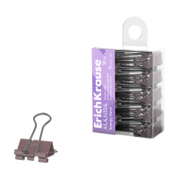 Зажимы для бумаг Energy Save ErichKrause Manga, 19 мм, Lilac (в пэт-боксе по 10 шт.)
