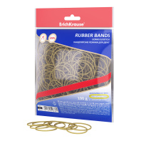 Канцелярские резинки для денег ErichKrause диаметр 40 мм/длина 60 мм, натур.цвет (в zip-пакете с европодвесом по 100г.)