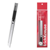 Нож канцелярский ErichKrause Ferro Light, с автоматической фиксацией лезвия, 9 мм (в пакете по 1 шт.)