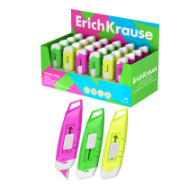 Нож канцелярский ErichKrause Spark Mini Neon, с керамическим лезвием,  автоматической фиксацией лезвия, ассорти (в коробке по 24 шт.)