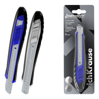 Нож канцелярский ErichKrause MEGAPOLIS®, с автоматической фиксацией лезвия, 9 мм, ассорти (в блистере по 1 шт.) Нож канцелярский ErichKrause MEGAPOLIS®, с автоматической фиксацией лезвия, 9 мм, ассорти (в блистере по 1 шт.)