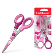 Ножницы ErichKrause® Junior Decor Magnolia с принтом на лезвиях, 13см (в блистере по 1 шт.) Ножницы ErichKrause® Junior Decor Magnolia с принтом на лезвиях, 13см (в блистере по 1 шт.)