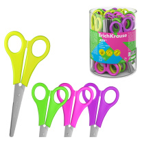 Ножницы ErichKrause JOY® Неон, 13.5см, ассорти (в тубусе по 24 шт.)