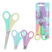 Ножницы ErichKrause JOY® Пастель, 13.5см, ассорти (в блистере по 1 шт.)