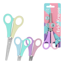 Ножницы для левшей ErichKrause JOY® Пастель, 13.5см, ассорти (в блистере по 1 шт.)