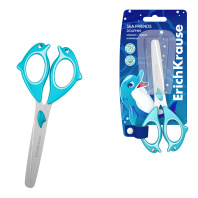 Ножницы ErichKrause Sea Friends Dolphin, 13.5 см (в блистере по 1 шт.) Ножницы ErichKrause Sea Friends Dolphin, 13.5 см (в блистере по 1 шт.)