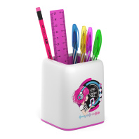 Набор настольный пластиковый ErichKrause® Forte, Top Blogger, белый с розовой вставкой