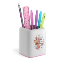 Набор настольный пластиковый ErichKrause® Forte, Fashion Girls, белый с розовой вставкой