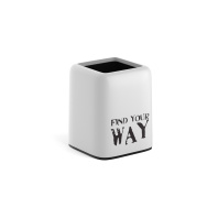 Подставка настольная пластиковая ErichKrause Forte, Your Way, белый с черным