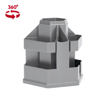 Подставка настольная вращающаяся пластиковая ErichKrause Office, Classic, серый