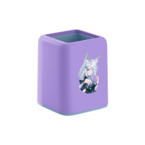 Подставка настольная пластиковая ErichKrause Forte, Manga, фиолетовый с голубым