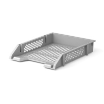 Лоток для бумаг пластиковый ErichKrause Classic, серый