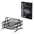 Лоток для бумаг 2-х уровневый металлический ErichKrause Compass, Classic, черный