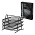 Лоток для бумаг 3-х уровневый металлический ErichKrause Compass, Classic, черный