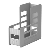 Подставка для бумаг вертикальная пластиковая ErichKrause Techno, Classic, 100мм, серый