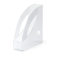 Подставка для бумаг вертикальная пластиковая ErichKrause Rainbow, Classic, 75мм, прозрачный