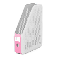 Подставка для бумаг вертикальная пластиковая ErichKrause® Forte, Pastel, 75мм, белая с розовой вставкой Подставка для бумаг вертикальная пластиковая ErichKrause® Forte, Pastel, 75мм, белая с розовой вставкой