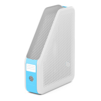 Подставка для бумаг вертикальная пластиковая ErichKrause® Forte, Pastel, 75мм, белая с голубая вставкой Подставка для бумаг вертикальная пластиковая ErichKrause® Forte, Pastel, 75мм, белая с голубая вставкой