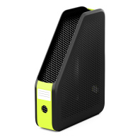 Подставка для бумаг вертикальная пластиковая ErichKrause® Forte, Accent, 75мм, черная с желтой вставкой Подставка для бумаг вертикальная пластиковая ErichKrause® Forte, Accent, 75мм, черная с желтой вставкой